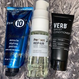 Hair care sample size product bundle